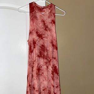 Pink tie dye sun dress